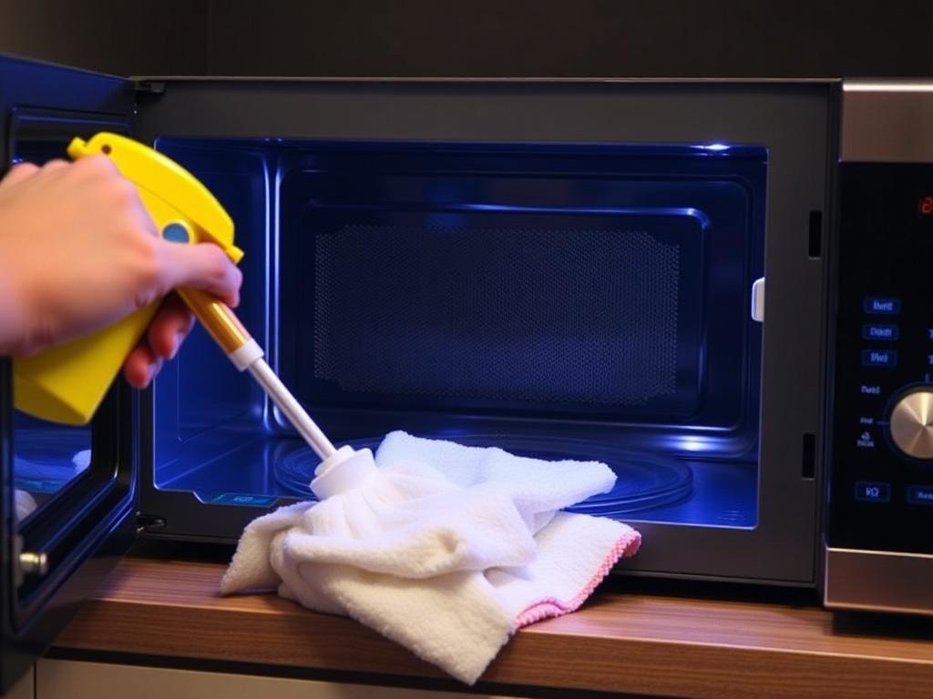 Чистка микроволновой печи за 5 минут. Что нужно подготовить: минимальный набор средств