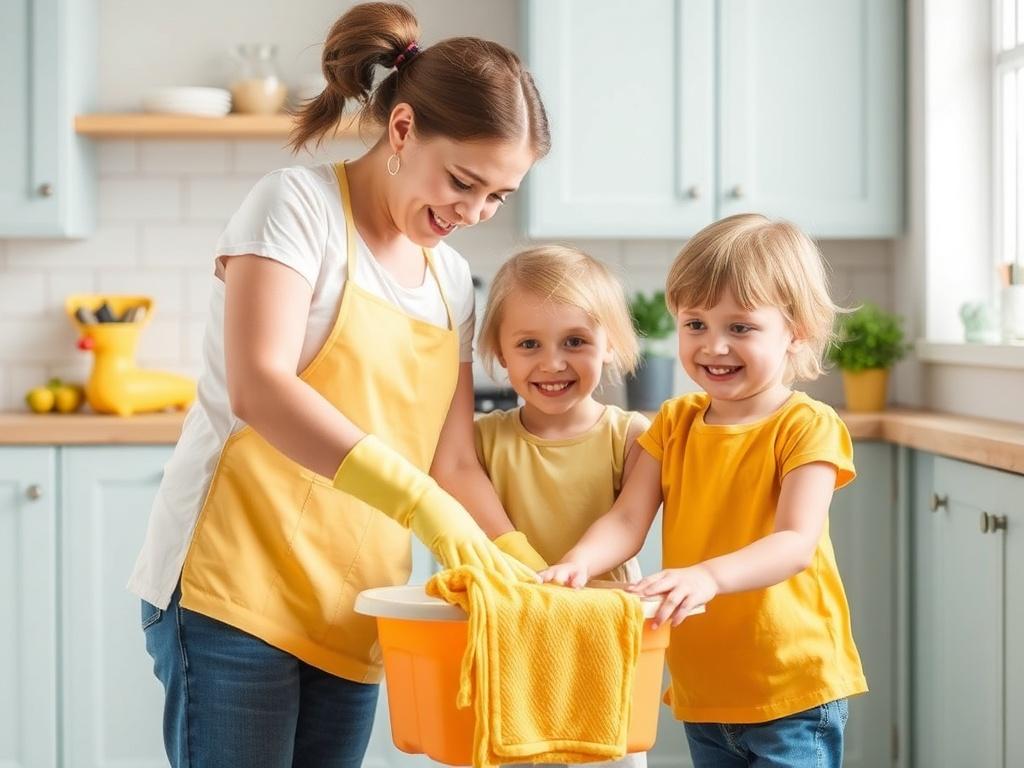 Как приучить детей помогать с уборкой. Распределение обязанностей внутри семьи