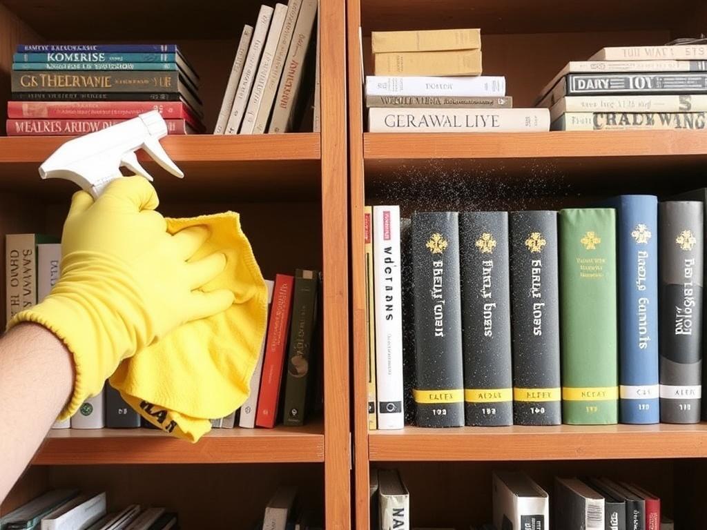 Чистка книжных полок и стеллажей от пыли. Небольшие хитрости и лайфхаки, проверенные мной